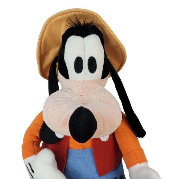 Disney Parks Authentic Goofy Plush 22" Gone Fishing Stuffed Animal Hat Vest - Picture 2 of 9